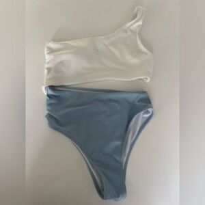 Blue/White bathing suit size S